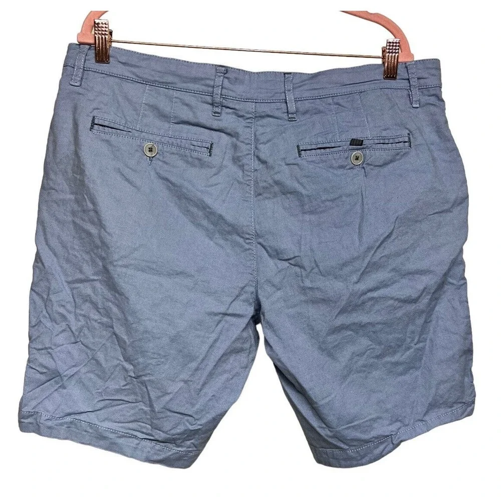 Ted Baker Herbosh Cotton Chino Flat‎ Front Shorts Blue Men’s Size 38